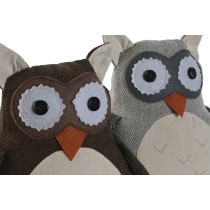 Door stop Home ESPRIT Sand 25 x 12 x 20 cm Owl (2 Units)