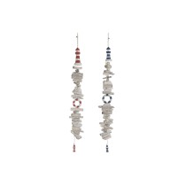 Décoration Suspendue Home ESPRIT Bleu Blanc Rouge Phare 12 x 4 x 100 cm (2 Unités)
