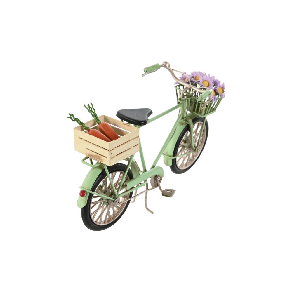 Deko-Figur Home ESPRIT Schwarz Minze Fahrrad Vintage 24 x 9 x 13 cm (2 Stück)