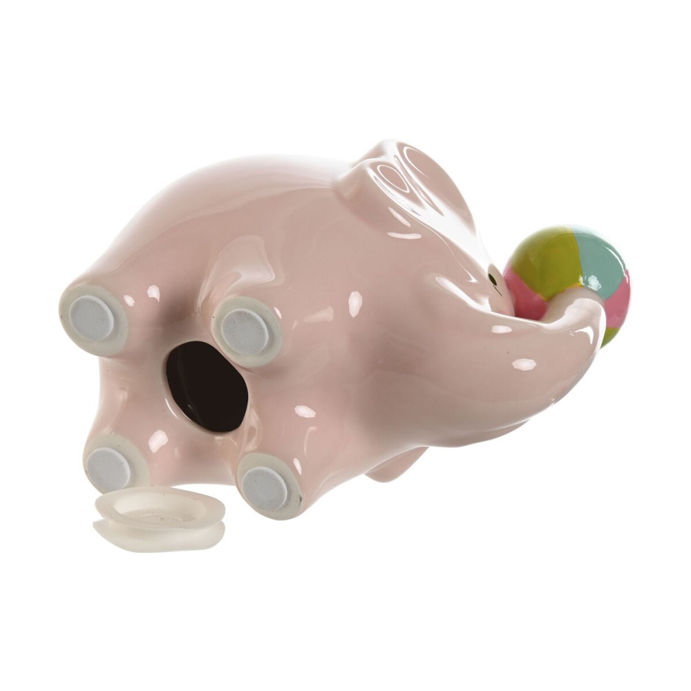 Money box Home ESPRIT Dolomite Elephant 17 x 11 x 14,5 cm (2 Units)