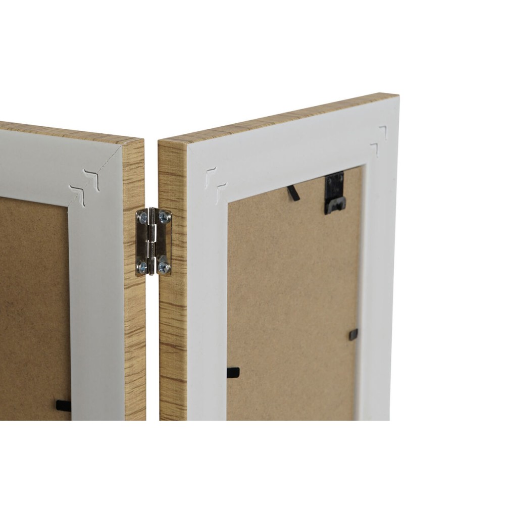 Photo frame Home ESPRIT Brown Beige Natural Ivory Crystal polystyrene Scandinavian 31 X 2 X 21 cm (4 Units)