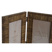 Photo frame Home ESPRIT Brown Beige Natural Ivory Crystal polystyrene Scandinavian 31 X 2 X 21 cm (4 Units)
