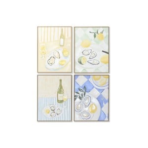 Bild Home ESPRIT Gelb Blau Mediterraner 60 x 4 x 80 cm (4 Stück)