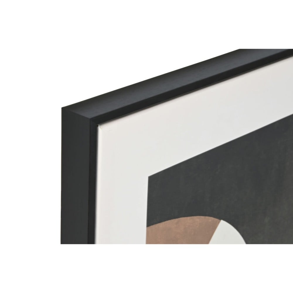 Painting Home ESPRIT Brown Black Green Abstract Urban 80 x 4 x 80 cm (2 Units)