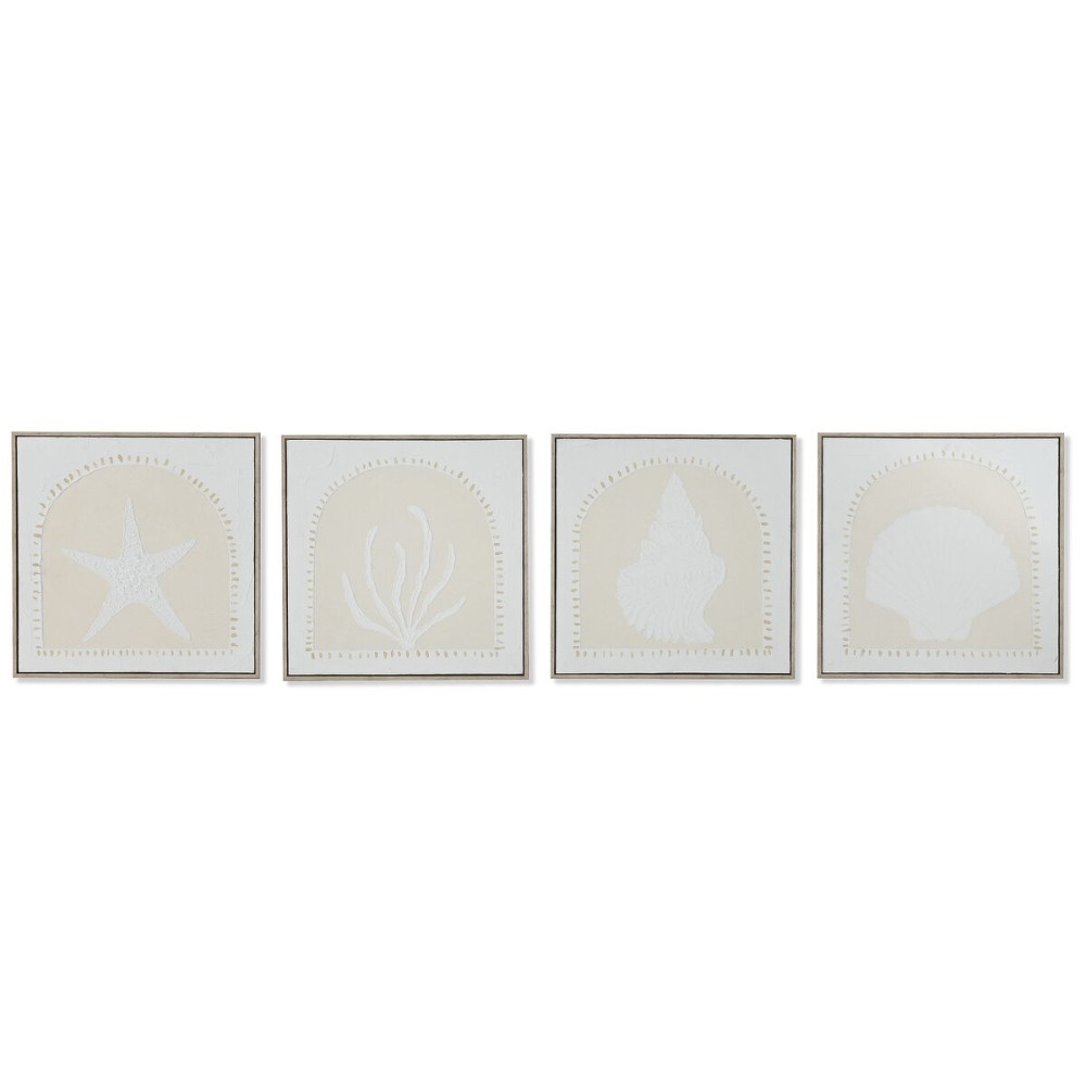 Bild Home ESPRIT Weiß Creme Mediterraner 40 x 3 x 40 cm (4 Stück)