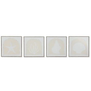 Painting Home ESPRIT White Cream Mediterranean 40 x 3 x 40 cm (4 Units)