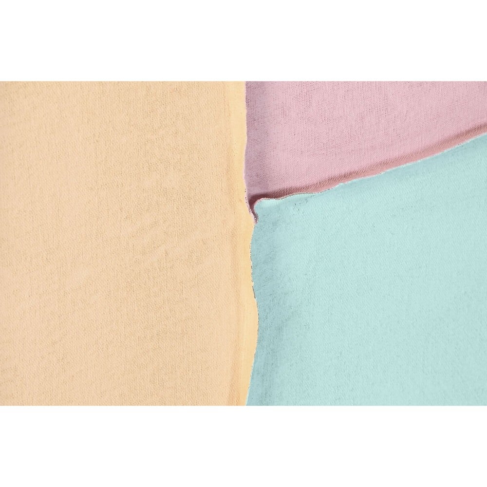 Painting Home ESPRIT White Pink Turquoise Abstract Urban 102 x 4,5 x 102 cm (2 Units)