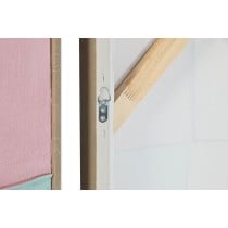 Painting Home ESPRIT White Pink Turquoise Abstract Urban 102 x 4,5 x 102 cm (2 Units)