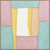 Painting Home ESPRIT White Pink Turquoise Abstract Urban 102 x 4,5 x 102 cm (2 Units)