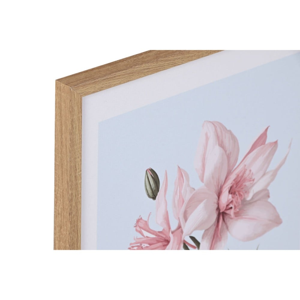 Painting Home ESPRIT Flowers Shabby Chic 30 x 1,8 x 40 cm (4 Units)