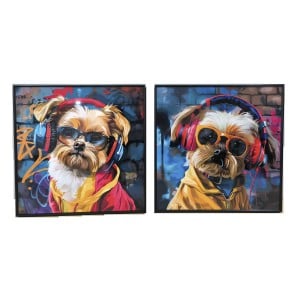 Bild Home ESPRIT Moderne Hund 50 x 3,5 x 50 cm (2 Stück)
