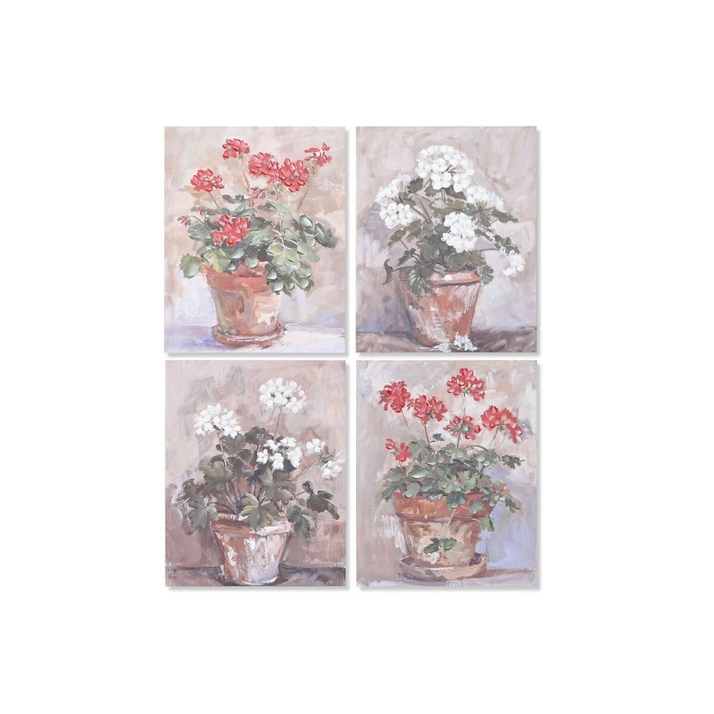 Bild Home ESPRIT Weiß Braun Rot Cottage 40 x 3 x 50 cm (4 Stück)