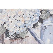 Bild Home ESPRIT Blau Grau Shabby Chic Hortensie 60 x 3 x 60 cm (2 Stück)