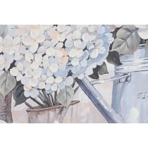 Painting Home ESPRIT Blue Grey Shabby Chic Hydrangea 60 x 3 x 60 cm (2 Units)