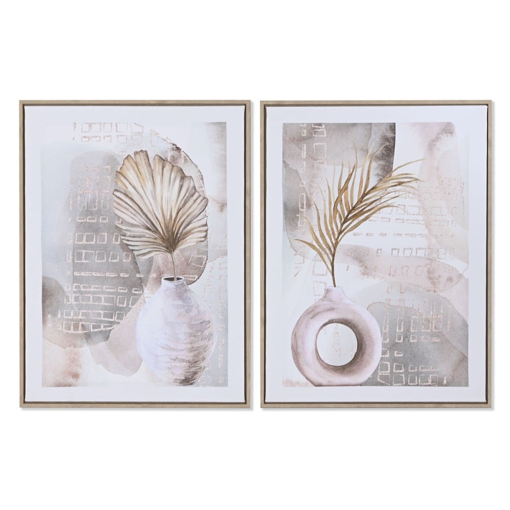 Bild Home ESPRIT Weiß Grau Vase Skandinavisch 45 x 2,5 x 60 cm (2 Stück)