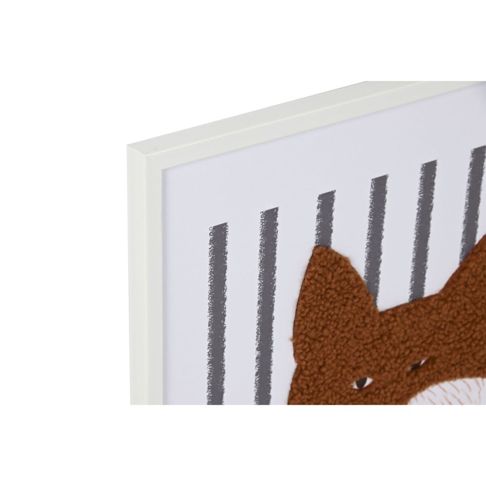 Painting Home ESPRIT White Grey Children's animals 40 x 1,8 x 50 cm (4 Units)