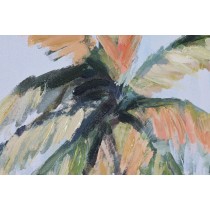 Bild Home ESPRIT Blau grün Palmen Tropical 120 x 3,5 x 90 cm (2 Stück)
