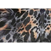 Cadre Home ESPRIT Noir Doré Léopard Colonial Laqué 50 x 3,5 x 70 cm (2 Unités)