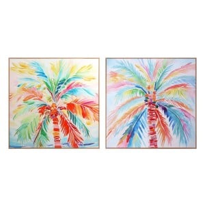 Bild Home ESPRIT Palmen Tropical 80 x 3,5 x 80 cm (2 Stück)