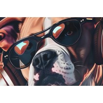 Bild Home ESPRIT Blau Braun Rot Moderne Hund 50 x 3,5 x 50 cm (2 Stück)