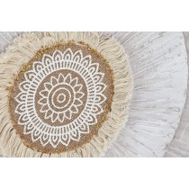 Painting Home ESPRIT White Beige Circles Scandinavian 80 x 3 x 80 cm (2 Units)