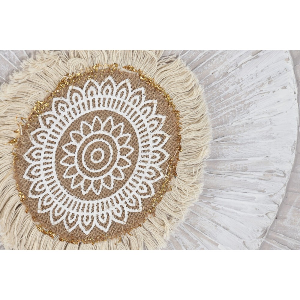 Painting Home ESPRIT White Beige Circles Scandinavian 80 x 3 x 80 cm (2 Units)