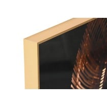 Painting Home ESPRIT Black Golden African Woman 80 x 3,5 x 80 cm (2 Units)