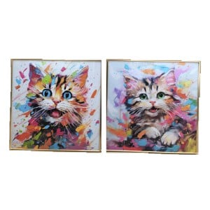 Bild Home ESPRIT Moderne Katze 80 x 3,5 x 80 cm (2 Stück)