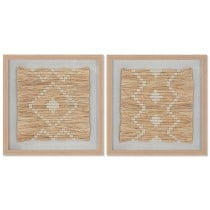 Cadre Home ESPRIT Blanc Naturel Scandinave 40 x 3 x 40 cm (2 Unités)