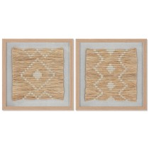 Painting Home ESPRIT White Natural Scandinavian 40 x 3 x 40 cm (2 Units)