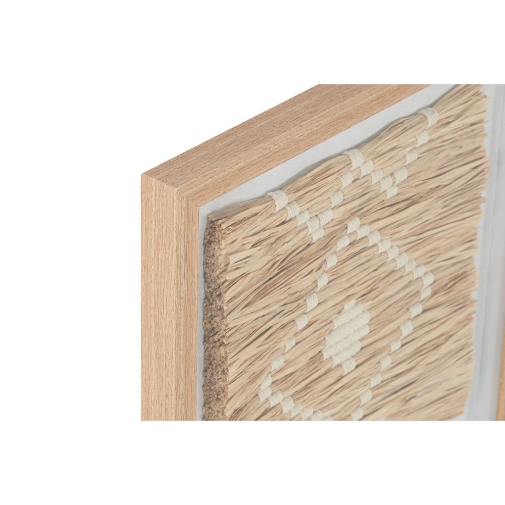 Painting Home ESPRIT White Natural Scandinavian 40 x 3 x 40 cm (2 Units)