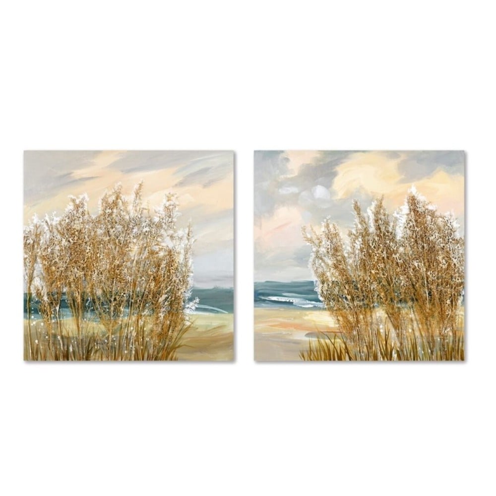 Bild Home ESPRIT Blau Gold Strand Mediterraner 80 x 3 x 80 cm (2 Stück)