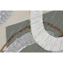Painting Home ESPRIT Blue Green Abstract Urban 80 x 3 x 80 cm (2 Units)