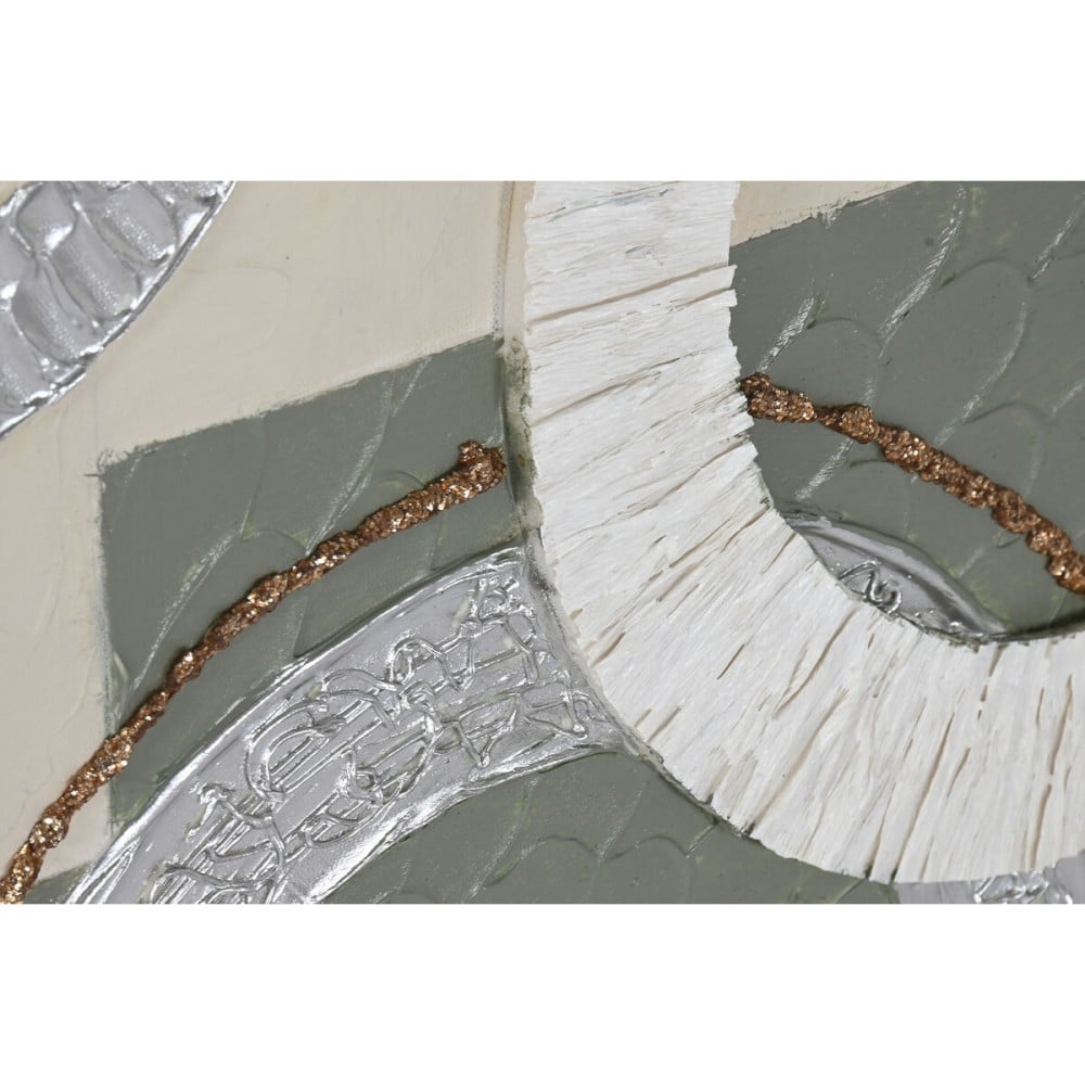 Painting Home ESPRIT Blue Green Abstract Urban 80 x 3 x 80 cm (2 Units)
