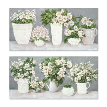 Bild Home ESPRIT Weiß Grau Romantisch 140 x 3 x 70 cm (2 Stück)