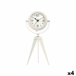 Horloge de table Tripode Blanc Métal 12 x 30 x 12 cm (4 Unités)