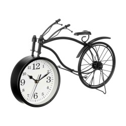 Table clock Bicycle Black Metal 36 x 22 x 7 cm (4 Units)