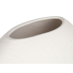 Vase Circular White Ceramic 40 x 34,5 x 16 cm (2 Units)