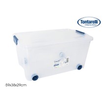 Storage Box with Wheels Tontarelli 59 x 38 x 29 cm (6 Units)