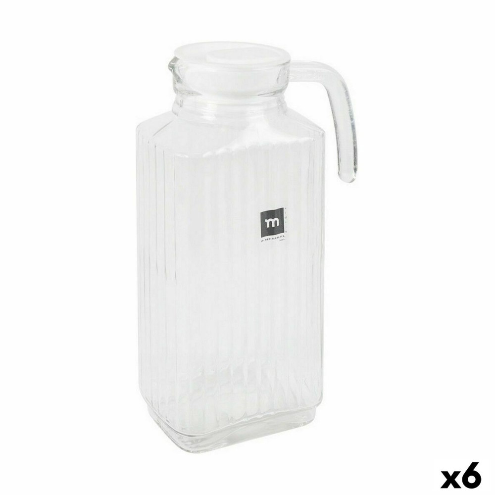 Carafe avec Couvercle et Doseur La Mediterránea Chrysler 1,8 L verre (6 Unités)