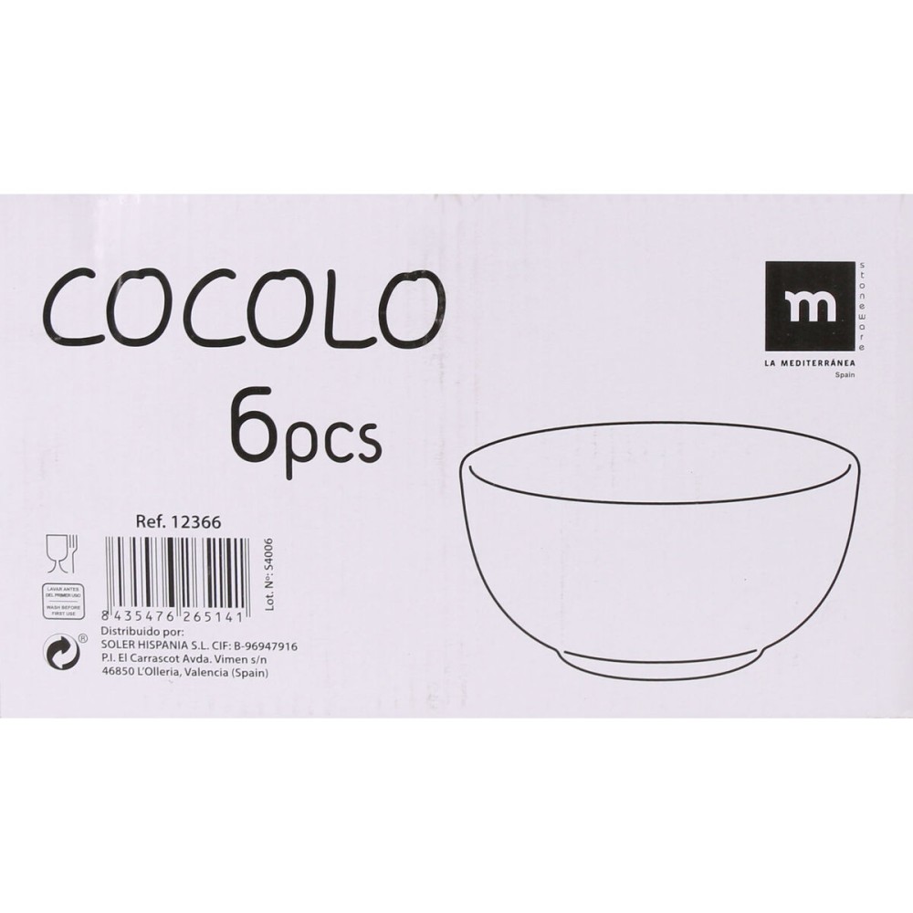 Bol La Mediterránea Cocolo 500 ml 0,5 L (24 Unités)