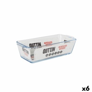 Oven Dish Quttin Glass Rectangular 825 ml 23,1 x 10 x 6,1 cm (6 Units)