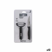 Messerset Quttin Nero Schwarz 2 Stücke (12 Stück)