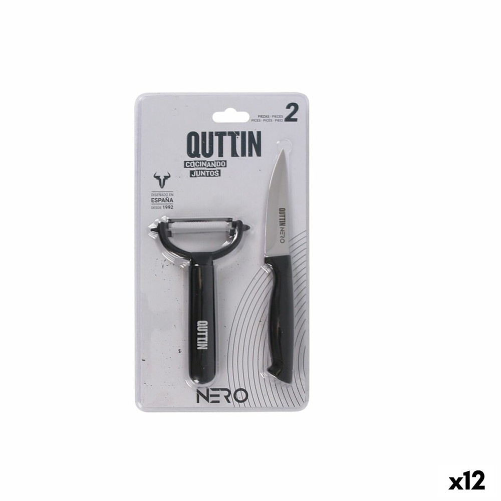 Messerset Quttin Nero Schwarz 2 Stücke (12 Stück)