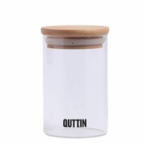 Transparent Glass Jar Quttin 6,5 x 11 cm Silicone 250 ml (24 Units)