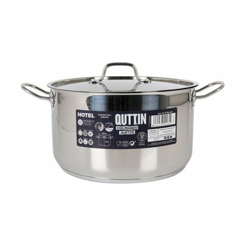 Kochtopf mit Deckel Quttin Hotel Stahl ø 28 x 16 cm (2 Stück)