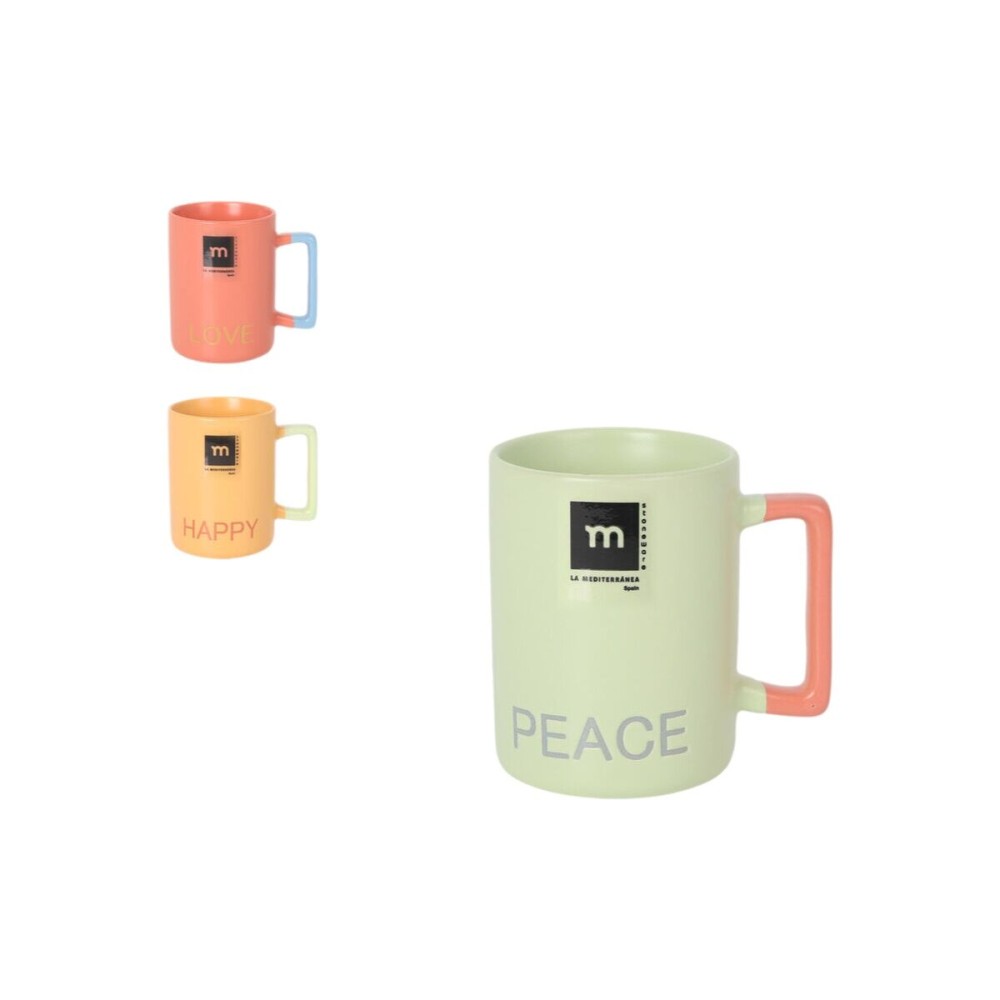 Tasse de café et de thé La Mediterránea Love & Peace 180 ml (36 Unités)