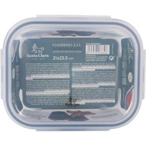 Lunchbox hermetisch Santa Clara Durchsichtig rechteckig 2,4 L (4 Stück)