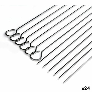 Ensemble de brochettes pour barbecue Algon Métal 27 cm 6 Pièces (24 Unités)