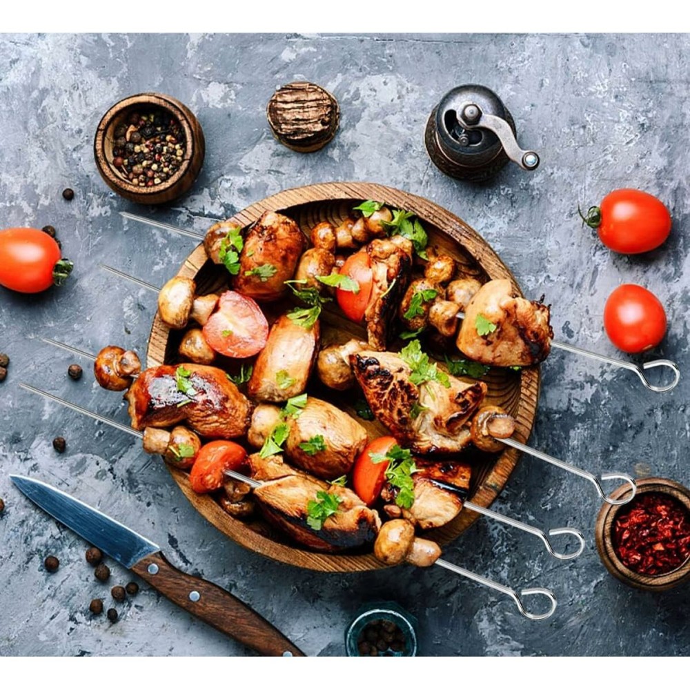 Grillspieß-Set Algon Metall 27 cm 6 Stücke (24 Stück)